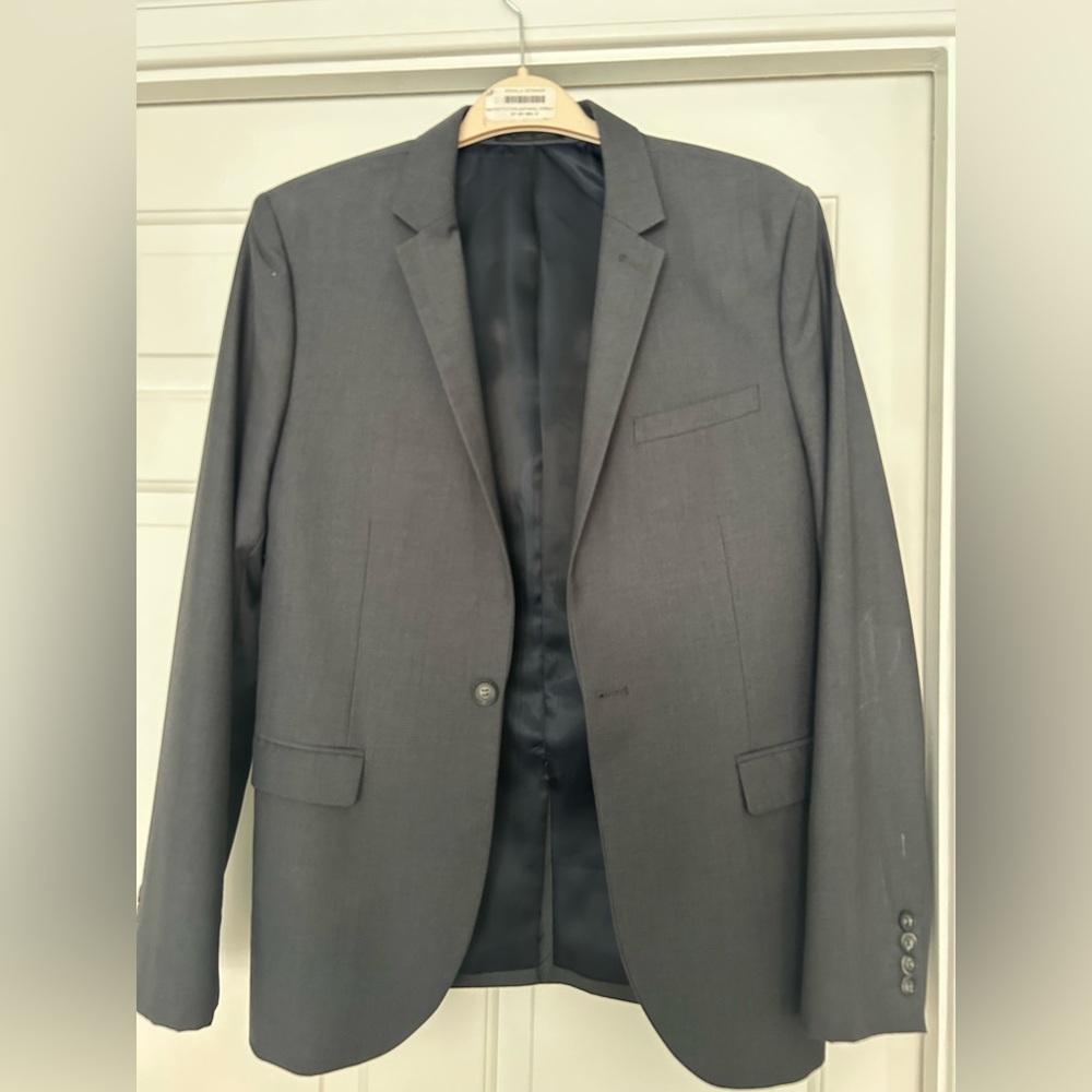 Top man grey suit jacket blazer